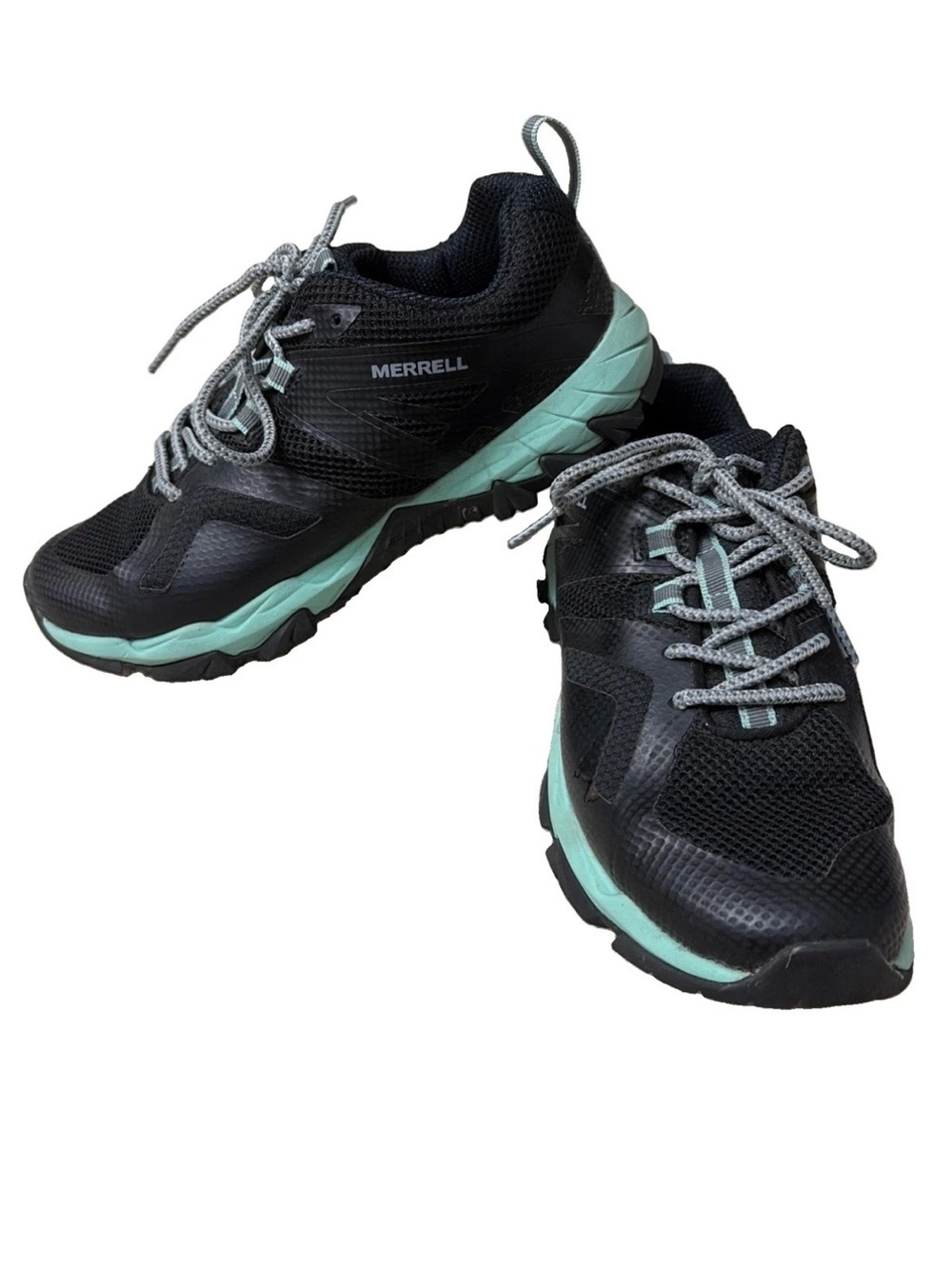 Merrell Meru Trail Running Shoes Women’s 7.5 J034470 Black/Blue Hiking Sneakers